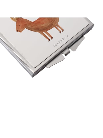 Mr. & Mrs. Panda Kosmetikspiegel Sternzeichen Steinbock ohne Spruch in Weiß