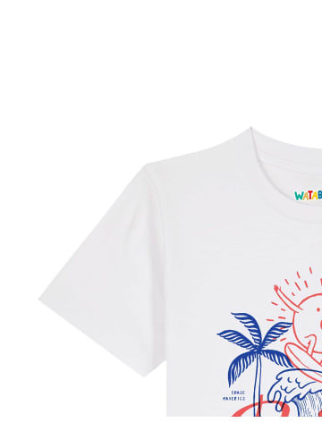 wat? Apparel T-Shirt Ride the waves in Weiß