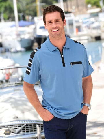 WITT WEIDEN Kurzarm-Poloshirt in hellblau