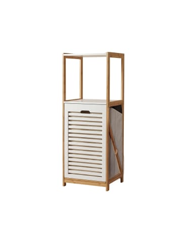 NUXIO Wäschekorb aus Bambus in Beige, (B) 36 x (H) 98 x (L) 33 cm