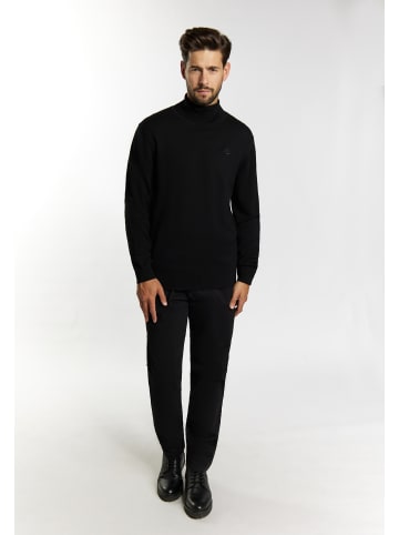 DreiMaster Klassik Rollkragenpullover in Schwarz