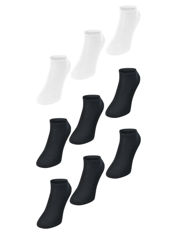 Jako Socken 9er-Set - Bequeme Füßlinge mit Komfortbund in Schwarz-Weiß
