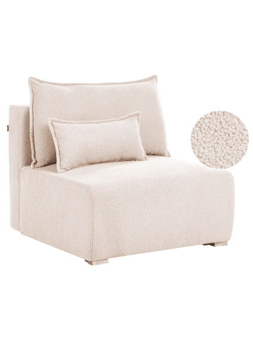 Beliani Sofaelement NERBO in Beige/Braun - (W) 100 x (H) 97 x (L) 106 cm