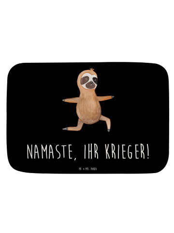 Mr. & Mrs. Panda Badvorleger Faultier Yoga mit Spruch in Schwarz