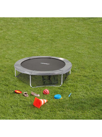 relaxdays Rahmennetz Trampolin in Schwarz - Ø 183 cm