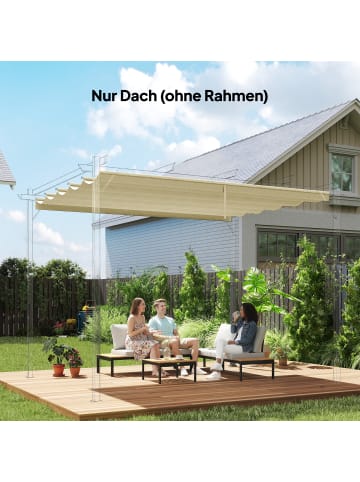 Outsunny Ersatzdach 250L x 255B x 6H cm Cremeweiß