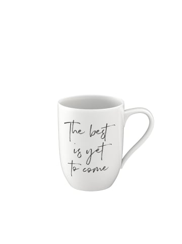 Villeroy & Boch Becher mit Henkel 'The Best is yet to Come' Statement 290 ml in weiß