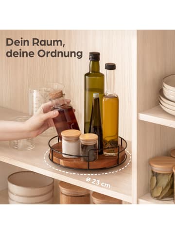 Praknu Lazy Susan Drehteller Holz - Aus nachhaltigem FSC Akazienholz -