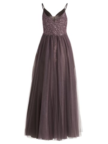 Vera Mont Abendkleid mit Stickerei in Mauve Graupe