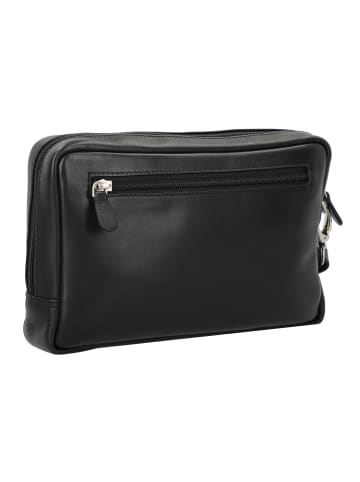 Esquire Oxford Handgelenktasche Leder 23 cm in schwarz