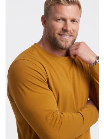 Men Plus Kurzarm T-Shirt in helles haselnuss