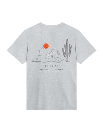 F4NT4STIC T-Shirt Escape Discover the World Savannah in grau meliert