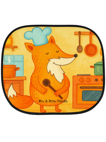 Mr. & Mrs. Panda Auto Sonnenschutz Fuchs Koch Design ohne Spruch in Weiß