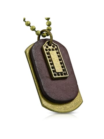 Bungsa Kette in Dog Tag dreiteilig / Kugelkette