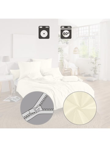 Erwin Müller Seersucker Bettwäsche Rosenheim in creme