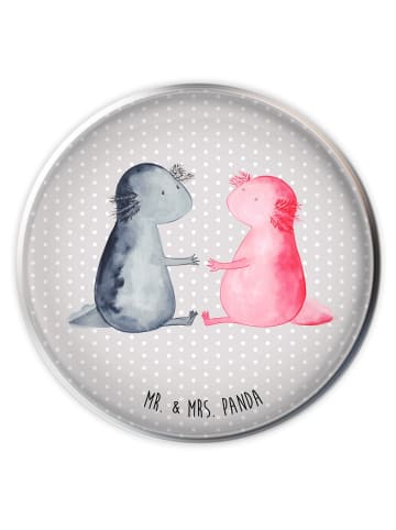 Mr. & Mrs. Panda Ablaufgarnitur Axolotl Liebe ohne Spruch in Grau Pastell