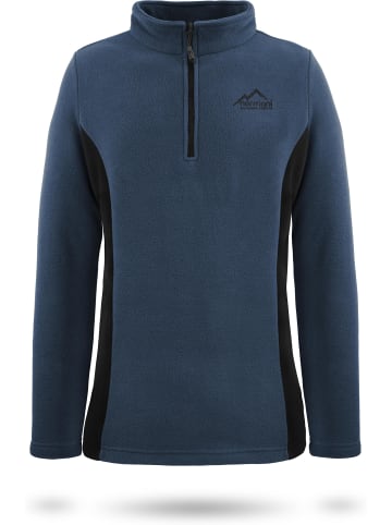 Normani Outdoor Sports Damen Fleece Pullover Kiruna in Blau/Schwarz