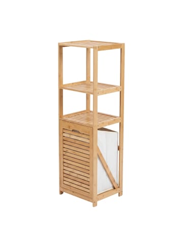 NUXIO Wäschekorb aus Bambus in Beige, (B) 35 x (H) 118 x (L) 32 cm