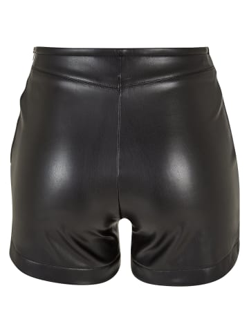 Urban Classics Urban Classics Damen Ladies Synthetic Leather Shorts in black