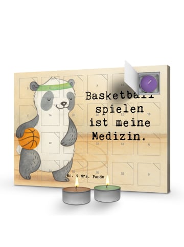 Mr. & Mrs. Panda adventskalender mit duftkerzen Panda Basketball... in Weiß