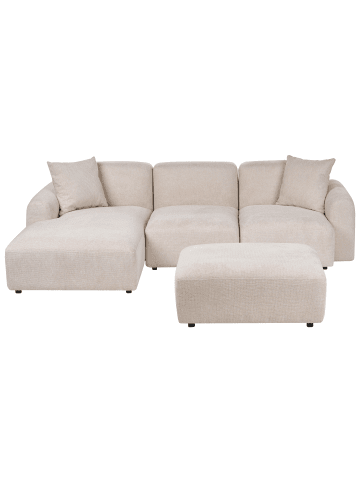 Beliani 3-tlg Modulsofa HEDE in Beige rechtsseitig