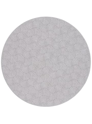 Snapstyle Feinschlinge Designer Teppich Rund Circle in Grau