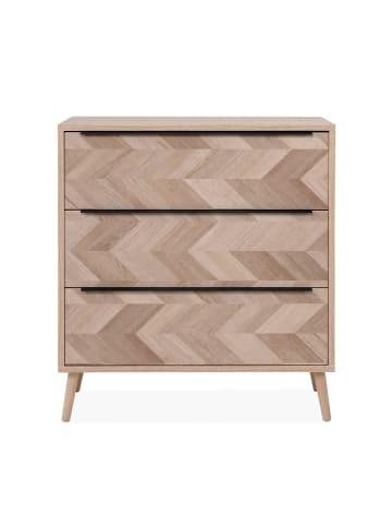 CALICOSY Kommode TORUN in Helles Holz - (W) 80 x (H) 87 x (L) 38,5 cm