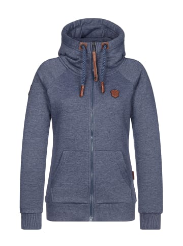naketano Sweat Kapuzenjacke Brazzo Indigo Blue Melange