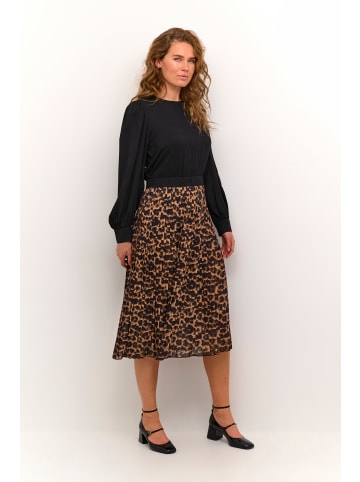 CULTURE Jerseykleid CUcarly Relaxed fit in Dark leopard print