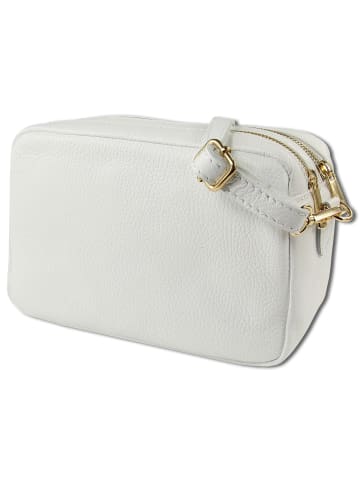 Toscanto Leder Umhängetasche Toscanto Tasche weiß ca. 22cm