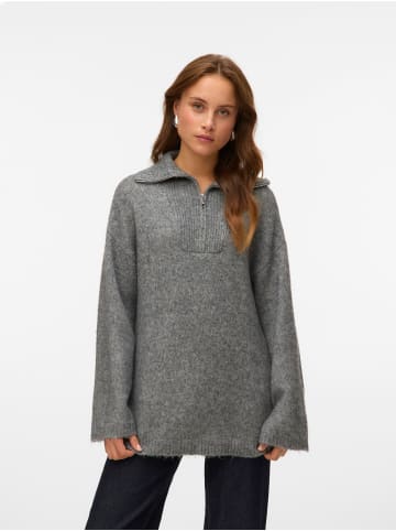 Vero Moda Strickpullover in Medium Grey Melange