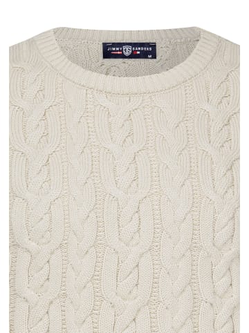 JIMMY SANDERS Pullover Mit Rundhalsausschnitt in Ecru