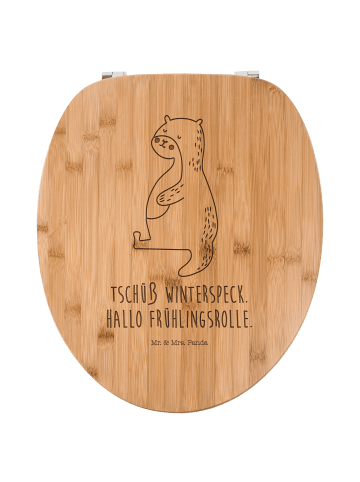 Mr. & Mrs. Panda Toilettendeckel Otter Bauch mit Spruch in Transparent