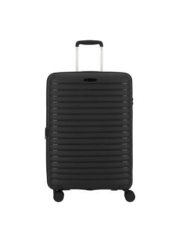 D&N Travel Line 4500 4 Rollen Trolley M 65 cm mit Dehnfalte in black
