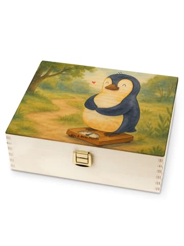 Mr. & Mrs. Panda Teekiste Holz Pinguin Diät Design ohne Spruch in Weiß