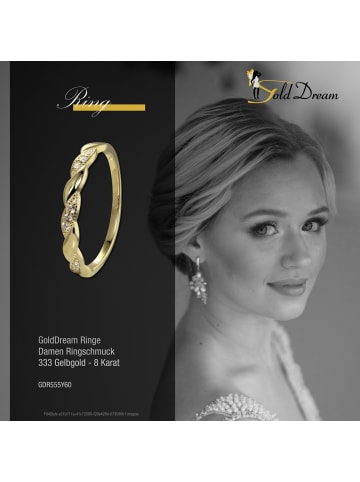 GoldDream 333 Gelbgold - 8 Karat Damen Ringe Wave Fingerring  60 (19,1)
