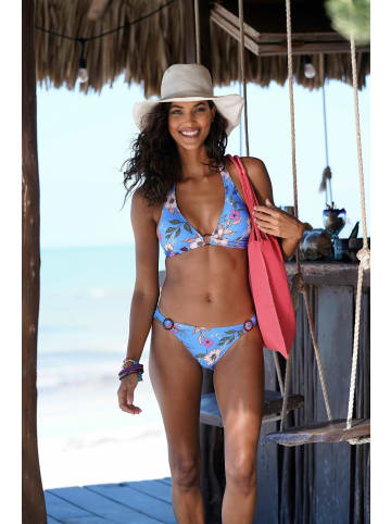 S. Oliver Bikini-Hose in blau-bedruckt