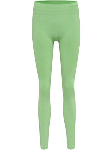 Hummel Hummel Leggings Hmlmt Training Damen Feuchtigkeitsabsorbierenden Nahtlosen in SUMMER GREEN MELANGE