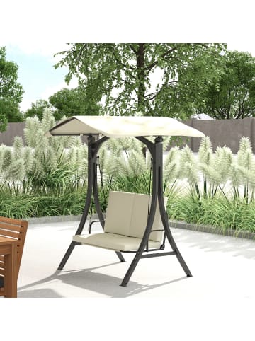 Outsunny Hollywoodschaukel in Cremeweiß 150L x 120B x 182H cm