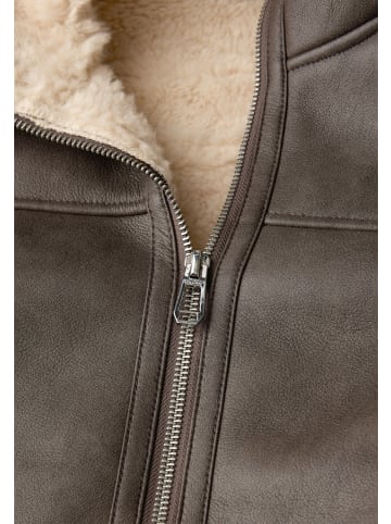 Street One Leder-Look Jacke in Braun