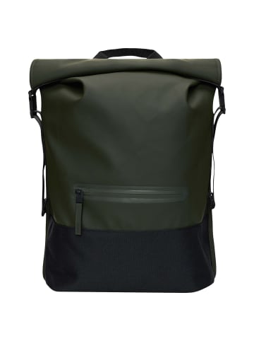 RAINS Trail Rolltop - Rucksack 15" 47 cm (black) in grün