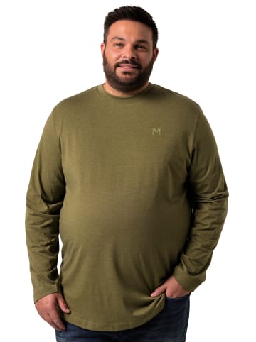 Men Plus Kurzarm T-Shirt in dunkles olive