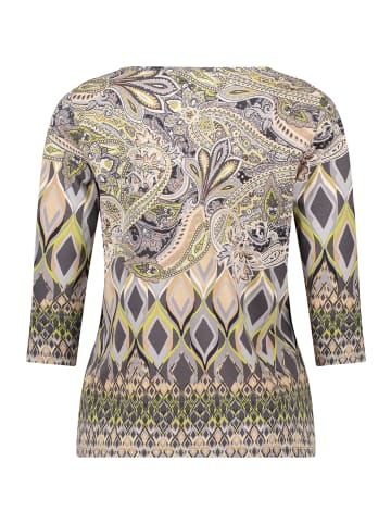 Betty Barclay Ringelshirt mit U-Boot-Ausschnitt in Grau/Beige