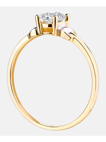 Diamant L'éternel Ring aus 375 Gelbgold mit Zirkonia