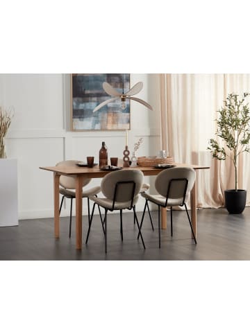 Beliani Esszimmertisch DELMAS in Braun - (W) 90 x (H) 77 x (L) 160 cm