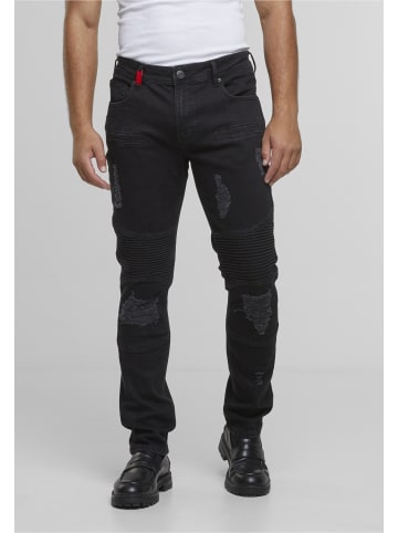 2Y Premium 2Y Premium Oscar Ripped Slim Fit Jeans in black