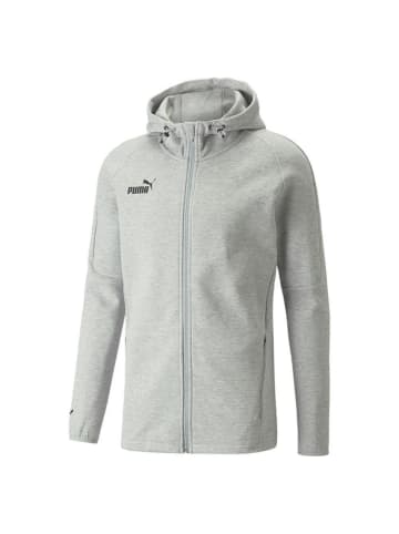 Puma Sweatshirtjacke teamFINAL Casuals Hooded in Hellgrau