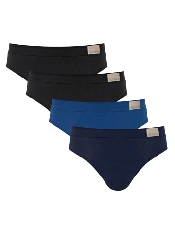 Sloggi Slip 4er Pack in Schwarz/Blau