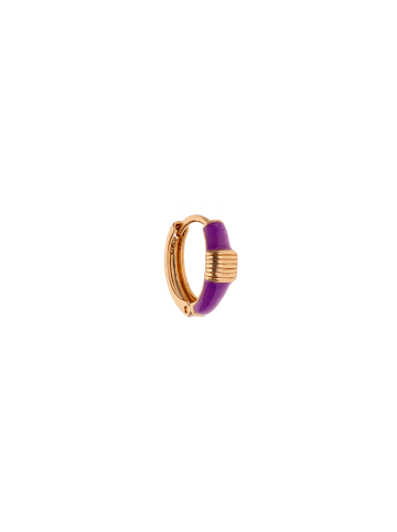 faina Women Huggie Earrings in Rose Gold Violet