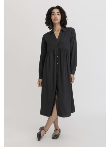 Hessnatur Kleid Midi Relaxed in schwarz
